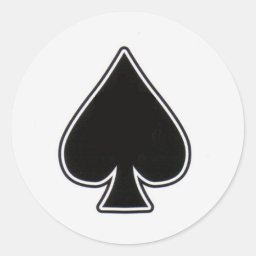 ace of spades classic round sticker
