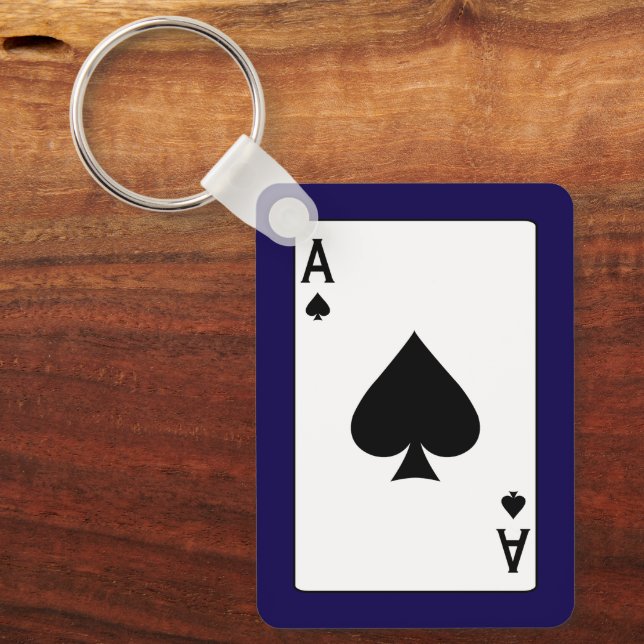 Ace Of Spades Cool Monogram Keychain (Front)