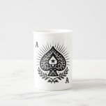 Ace of Spades — Filigree Star &amp; Laurel Bone China Mug