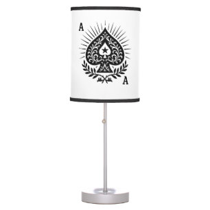 Ace of Spades — Filigree Star & Laurel Table Lamp