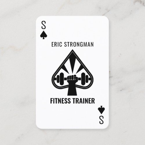 Ace of spades fitness style  business card