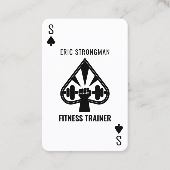 Ace of spades fitness style  business card (Front)