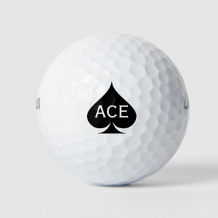 Ace of spades golf balls with custom monogram