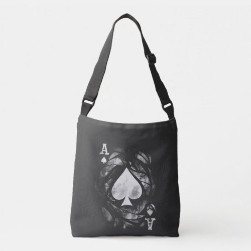 Ace of spades grunge design crossbody bag