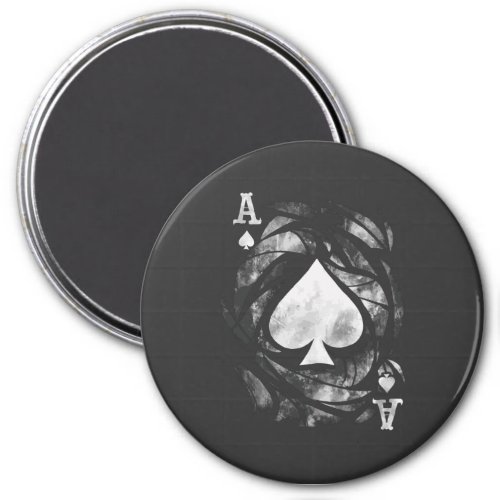 Ace of spades grunge design magnet