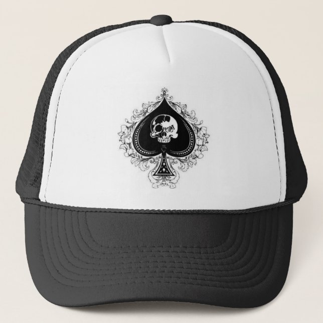 Ace of spades hat! trucker hat (Front)