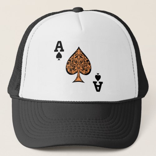 ace of spades illustration trucker hat