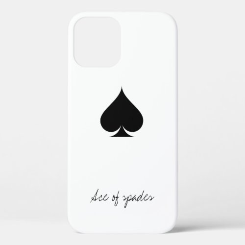 Ace of spades iPhone 12 case  Playing card suit