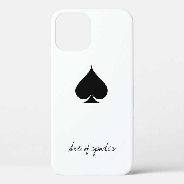 Ace of spades iPhone 12 case | Playing card suit (Back)