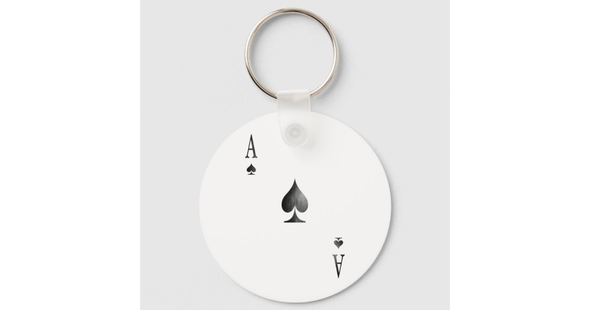 Ace of Spades Keychain Zazzle