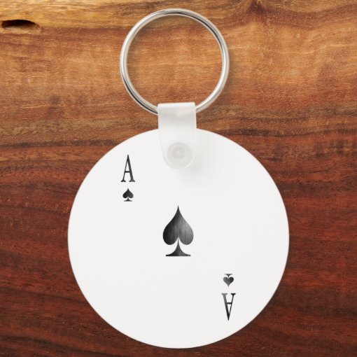 Ace of Spades Keychain Zazzle