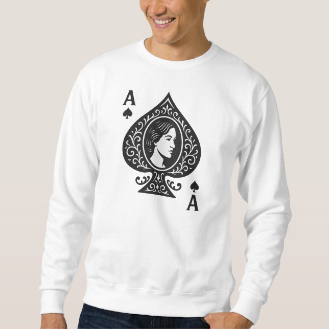 Ace of Spades — Lady Cameo Filigree Emblem Sweatshirt (Front)