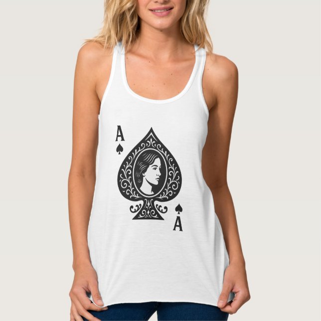 Ace of Spades — Lady Cameo Filigree Emblem Tank Top (Front)