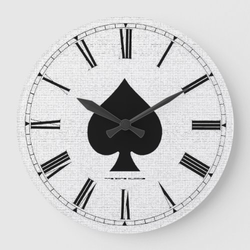 Ace of Spades Large Wall Clock