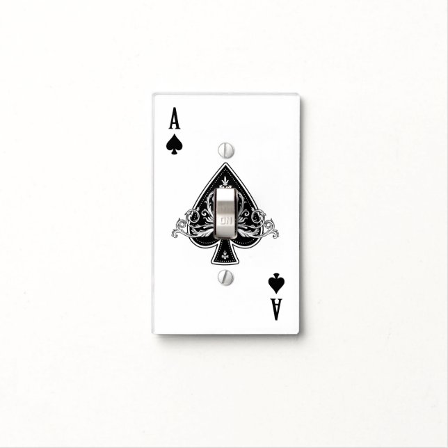 Ace Of Spades Light Switch Cover (In Situ)