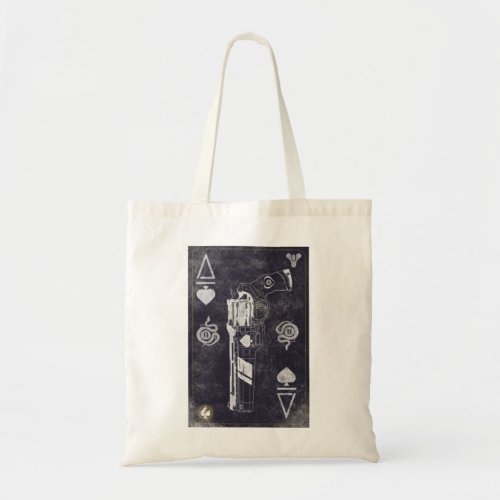 Ace of spades Metal playing Card  design   Tote Bag