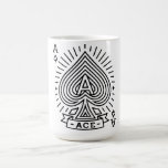 Ace of Spades — Monoline Sunburst Emblem Coffee Mug