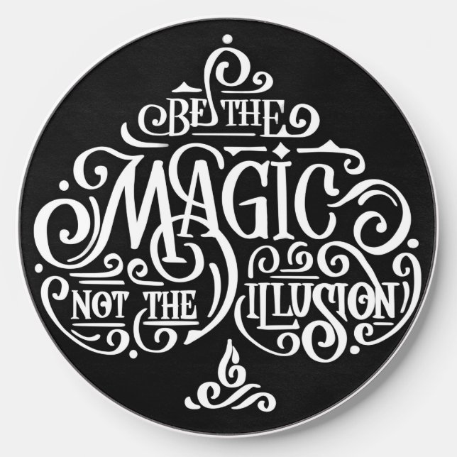 Ace of Spades Motivational Typography quote Wireless Charger (Front)