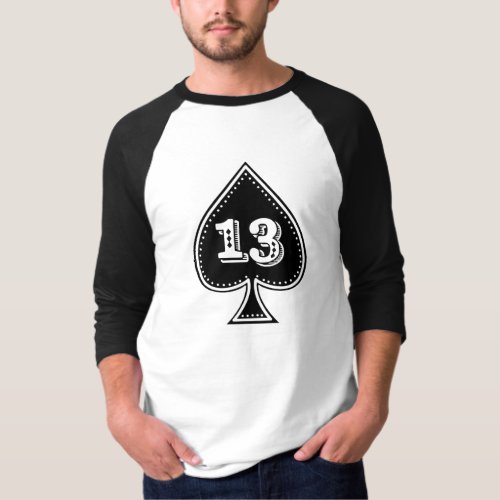 Ace of Spades Number 13 Rock and Roll T_Shirt