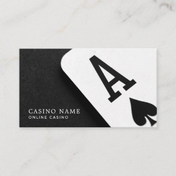Ace Of Spades  Online Casino  Gaming Industry Business Card by TheBusinessCardStore at Zazzle