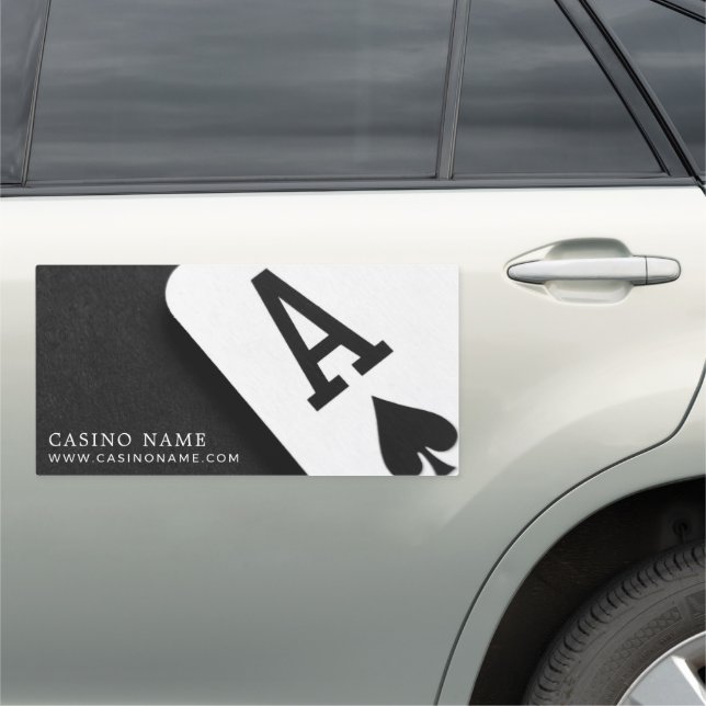 Ace of Spades, Online Casino, Gaming Industry Car Magnet (In Situ)