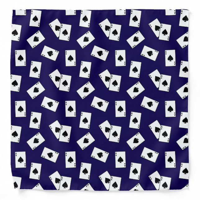 Ace of Spades Pattern Bandana (Front)