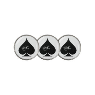 Ace of spades personalized golf ball marker
