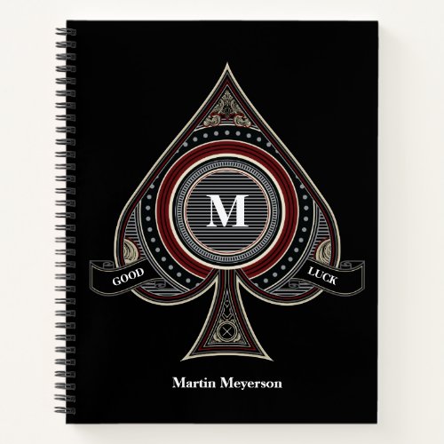 Ace of Spades Personalized Notebook