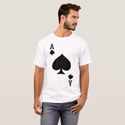 Ace of Spades Playing Card Halloween Costume baseb T_Shirt