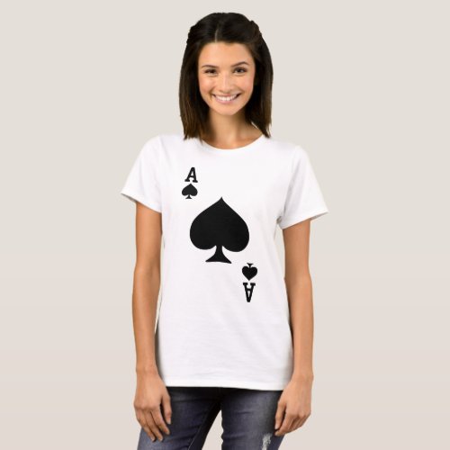 Ace of Spades Playing Card Halloween Costume Game T_Shirt