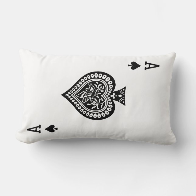 Ace of Spades Playing Card Pillow (Front)