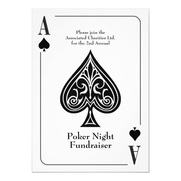 ace of spades card invitations backgroud