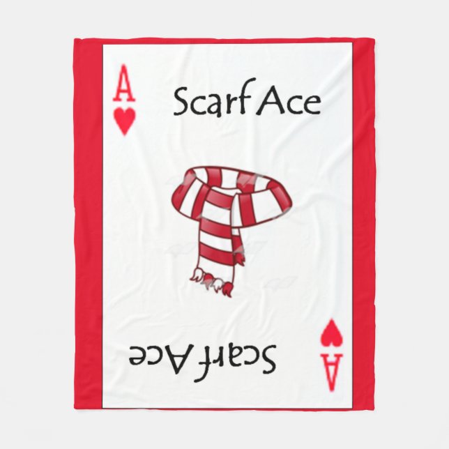 Ace of Spades Playing Cards Fleece Blanket (Front)