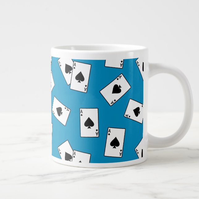 Ace Of Spades Poker Blackjack Casino Gamer Giant Coffee Mug (Right)