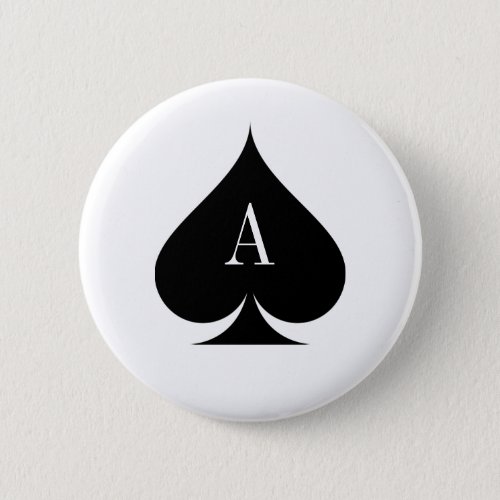 Ace of spades poker button