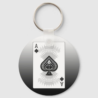 Ace of Spades Poker Card: Keychain