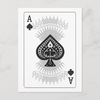 Ace of Spades Poker Card: Postcard