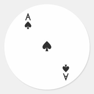 Ace Of Spades Royal Flush Costume Halloween Playin Classic Round Sticker