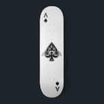 Ace of Spades Skateboard Deck<br><div class="desc">Custom deck with black and white vintage style illustration of the playing card with the highest rank - the ace of spades.</div>