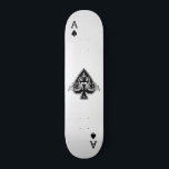 Ace of Spades Skateboard Deck<br><div class="desc">Custom deck with black and white vintage style illustration of the playing card with the highest rank - the ace of spades.</div>