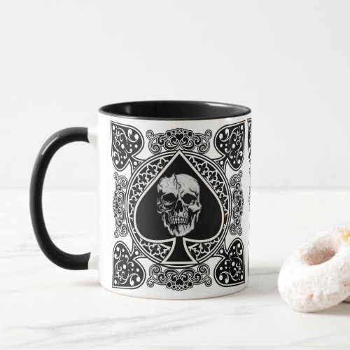 Ace Of Spades Skull Coffee Mug