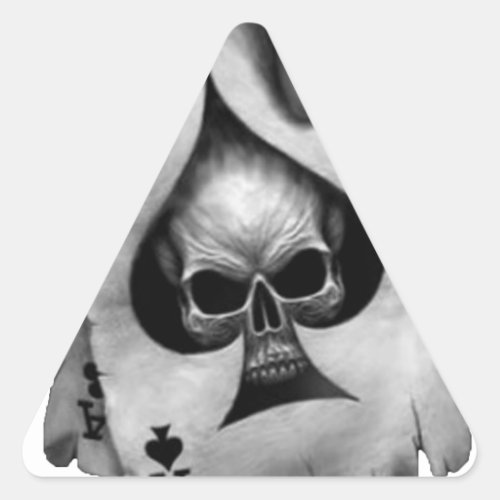 Ace of Spades Skull Triangle Sticker