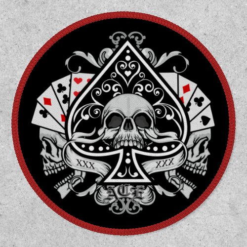 Ace of Spades Skulls Playing Cards Patch