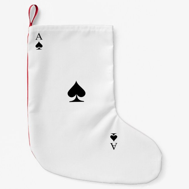 Ace of Spades Small Christmas Stocking (Front)