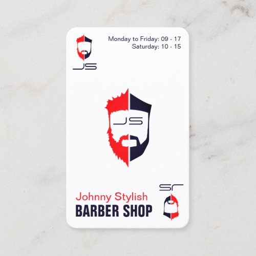 Ace of spades style barbers business card