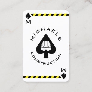 Ace of spades style construction  business card