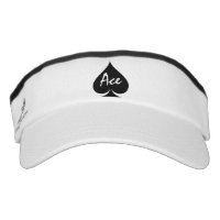 Ace of spades sun visor cap hat for poker player