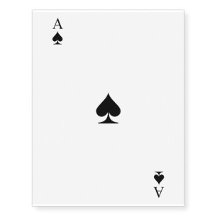 Ace of Spades Temporary Tattoos