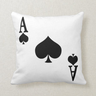 Ace of Spades Throw Pillow