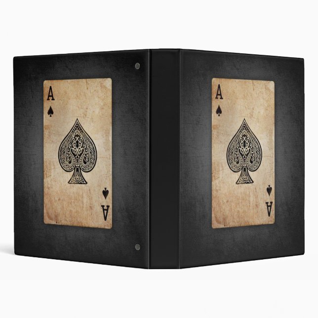 Ace of spades throw pillow 3 ring binder (Background)